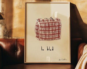 Sac du Bled Art Print, Iconic Maghreb Travel Tati Bag