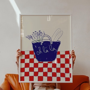 Ohlala French Print: Retro Kitchen Art (Digital Download)