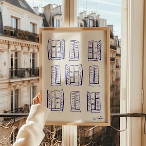 Windows Paris Print, French BuildingArt, Parisian Wall Decor, Window Artwork, Architecture Print, Paris Façade Art, Paris Building Art