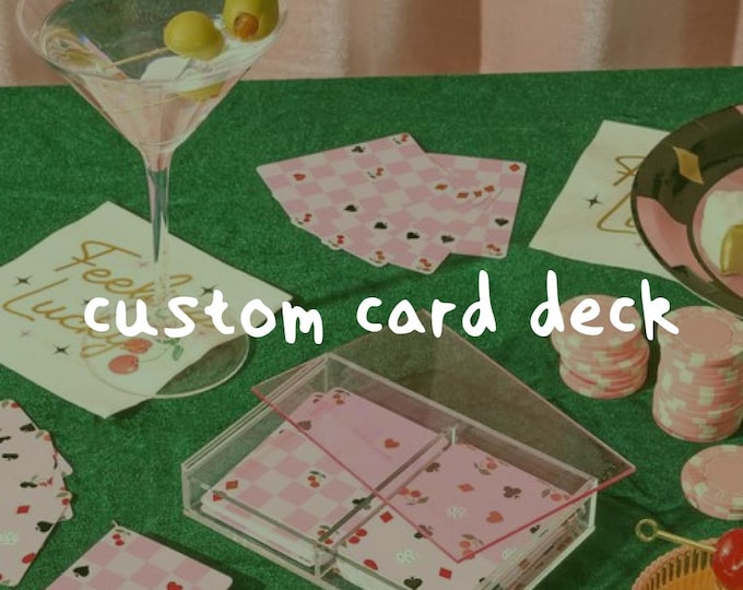 Cartes à jouer personnalisées personnalisées - Concevez votre propre jeu avec des photos et du texte - Cadeau unique pour les amateurs de jeux