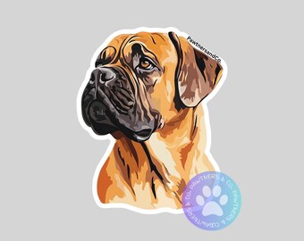 Mastiff Sticker, Weatherproof Vinyl Decal