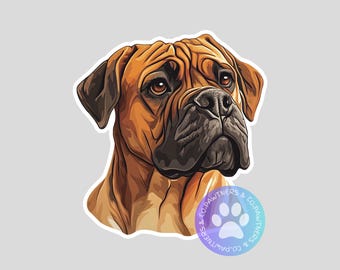Mastiff Sticker, Weatherproof Vinyl Decal