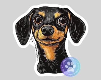 Chiweenie Sticker, Weatherproof Vinyl Decal