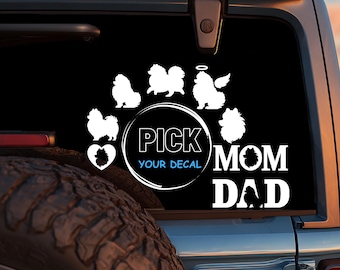 Pomeranian Decals | Laptop Decal | Water Bottle Decal | Car Decal