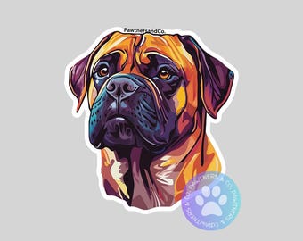 Mastiff Sticker, Weatherproof Vinyl Decal