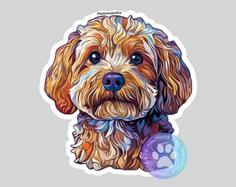 Cockapoo Sticker, Weatherproof Vinyl Decal