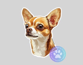 Chihuahua Sticker, Weatherproof Vinyl Decal