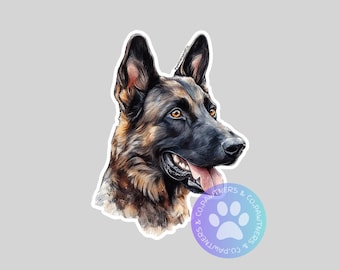 Dutch Shepherd Sticker, Weatherproof Vinyl Decal