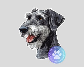 Irish Wolfhound Sticker, Weatherproof Vinyl Decal