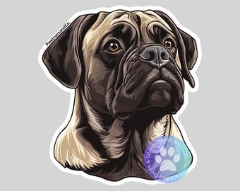 Mastiff Sticker, Weatherproof Vinyl Decal