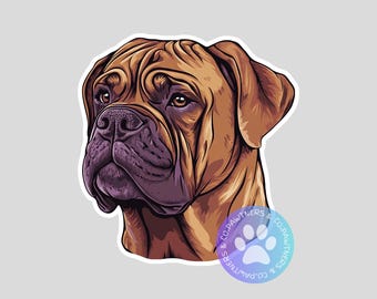 Mastiff Sticker, Weatherproof Vinyl Decal