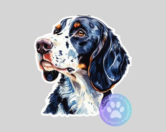 English Setter Sticker, Weatherproof Vinyl Decal