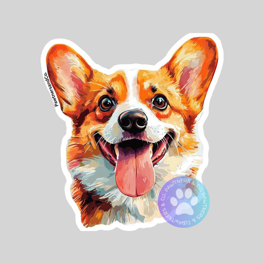 Labratory Corgi Sticker Corgi Sticker, Weatherproof Vinyl Decal - Etsy