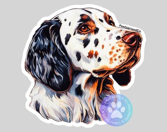 English Setter Sticker, Weatherproof Vinyl Decal