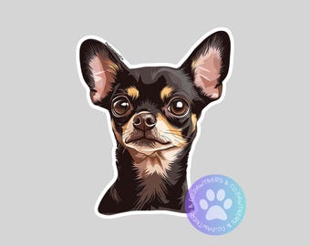 Chihuahua Sticker, Weatherproof Vinyl Decal