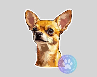 Chihuahua Sticker, Weatherproof Vinyl Decal