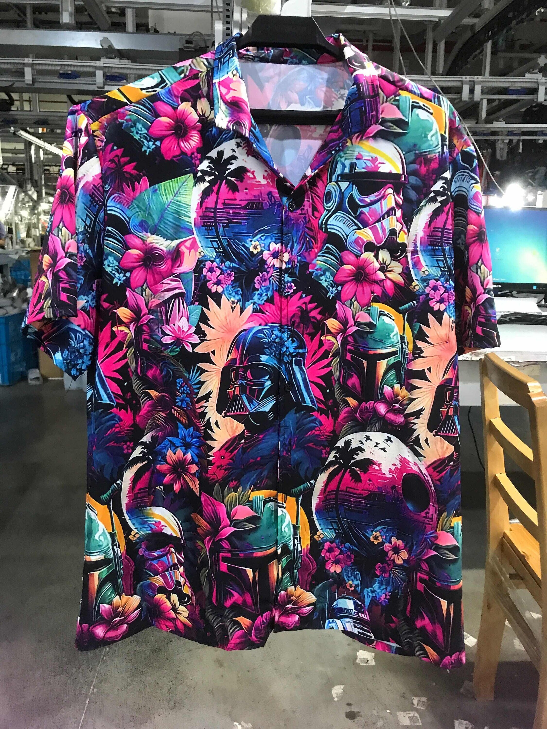 Special Star Wars Synthwave Darth Vader Hawaiian Shirt For Men, Women, Kids, Baby Yoda Shirt