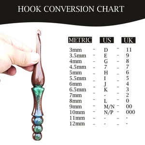 Resin mix Crochet Hooks - Wooden Crochet Hooks for Crocheting Knitting - Ergonomic Comfortable Handles Crochet Hook - Gifts for Her
