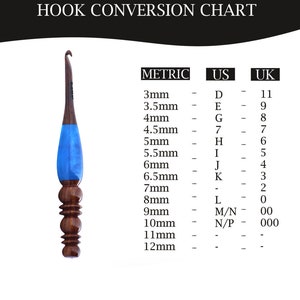 Resin mix Crochet Hooks - Wooden Crochet Hooks for Crocheting Knitting - Ergonomic Comfortable Handles Crochet Hook - Gifts for Her