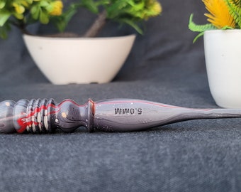 Ergonomische Häkelnadel aus Rosenholz: Handgefertigter Resin Griff, Stricknadel (3 mm-16 mm)