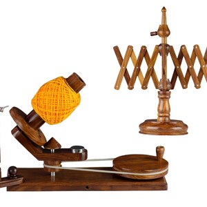 Yarn winder and swift yarn winder combo - Hand-operated Ball winder Knitter&#39;s Gifts Center handcrafted Skein winder for Knitting Crocheting