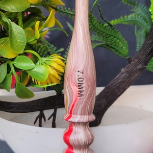 Handmade Rosewood Crochet Hook: Ergonomic Resin Handle, Knitting Needle