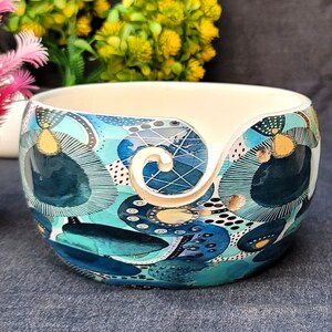 Rosewood Yarn Storage Bowl for Knitting & Crocheting | Yarn Bowl For Wool Staoge | Yarn Bowl Wood Large - Best Gift Idea