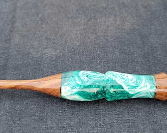 Resin Rosewood Crochet Hook Set: Ergonomic Yarn Weave Needles (3.5mm-12mm)