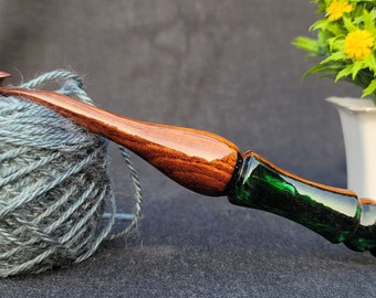 Epoxyhars haaknaaldenset: palissander ergonomisch handvat (3 mm tot 12 mm)
