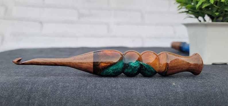 Virknål i epoxiharts: Ergonomiskt handtag i rosenträ, 3 mm-12 mm Design-01