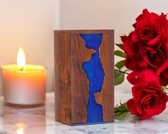 Personalized Rosewood Cremation Urn: Pet/Human Ashes Keepsake