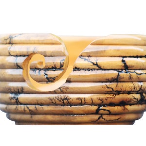 Handmade Yarn Bowl Wooden, Lichtenberg Figure & Resin epoxy and Wooden Yarn bowl for knitting, Best Gift Idea