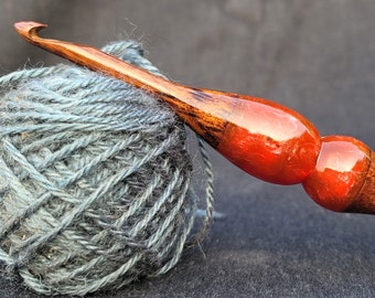 Wooden Crochet Hook Set: Resin Ergonomic Handle, 3mm-12mm