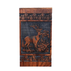PERSONALIZED Cremation Urn for Human Ashes - Adult Tree of Life Wooden Urns- Engraved Memorial Casket for Men and Women