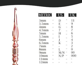 Rosewood Resin Crochet Hook: Ergonomic Handle, Sizes 3-12mm