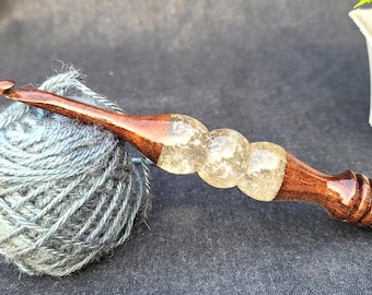 Rosewood Resin Crochet Hook Set: Ergonomic Soft Grip (3mm-12mm)