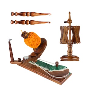 Resin Yarn winder and swift combo - Hand-operated Ball winder Knitter&#39;s Gifts Center Handmade Skein winder for Knitting Crocheting Winder