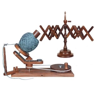 Yarn winder and swift yarn winder combo - Hand-operated Ball winder Knitter&#39;s Gifts Center handcrafted Skein winder for Knitting Crocheting