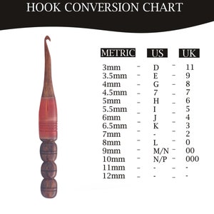Crochet Hook - Ergonomic Wooden Crochet Hook - HANDMADE Crochet Hook For Knitting - Epoxy Resin Crochet Hook