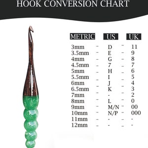 Handmade Ergonomic Wooden Crochet Hook Set of 13, Hand Carved Rosewood Crochet hook, Resin Ergonomic Crochet Hook