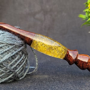 Handmade Ergonomic Wooden Crochet Hook - Resin Crochet Hook 3mm to 12 mm Crochet Hook for Knitters Best Gift Idea