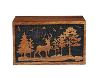 Personalized Rosewood Cremation Urn: Engraved Wooden Pet/Human Ashes Keepsake