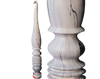 Ręcznie robiony szydełko z palisandru: ergonomiczny uchwyt z żywicy, druty dziewiarskie (3-15 mm)