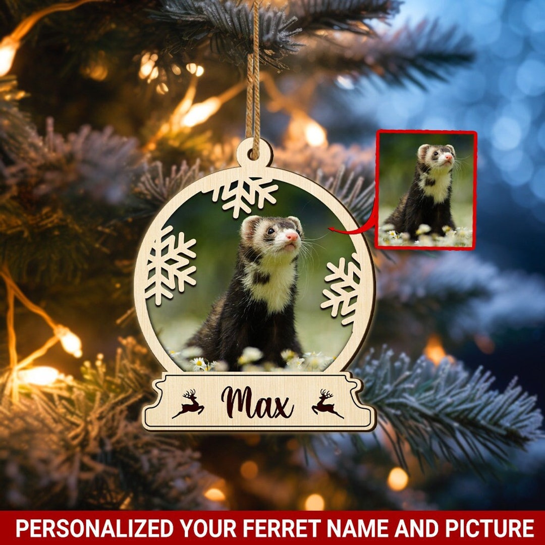 Ferret Christmas Ornaments Personalized Ferret Ornaments - Etsy