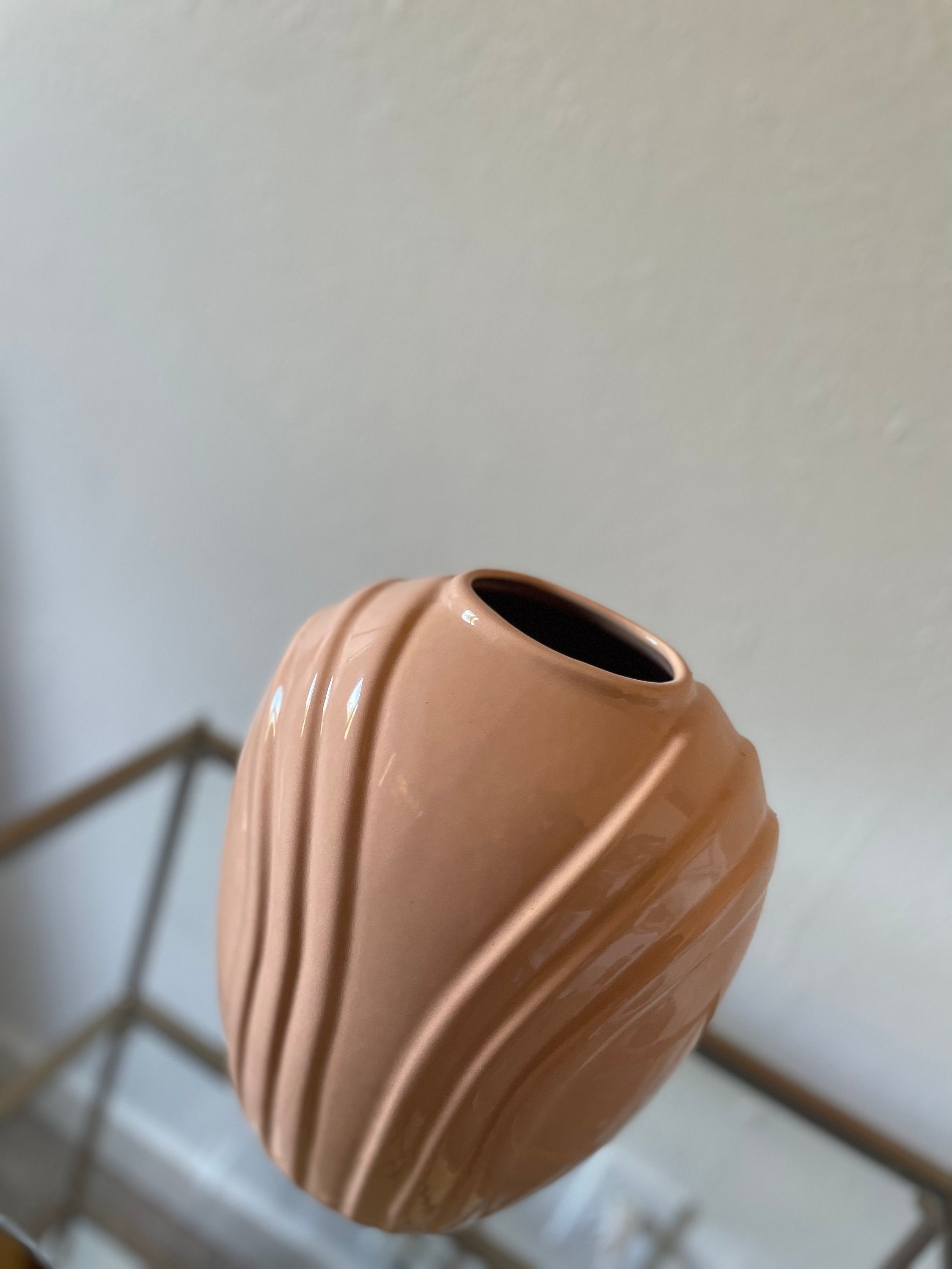 Cut Glass Vase Pod - Peach main image 0