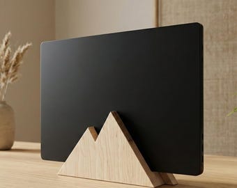 Vertical Wood Laptop Stand