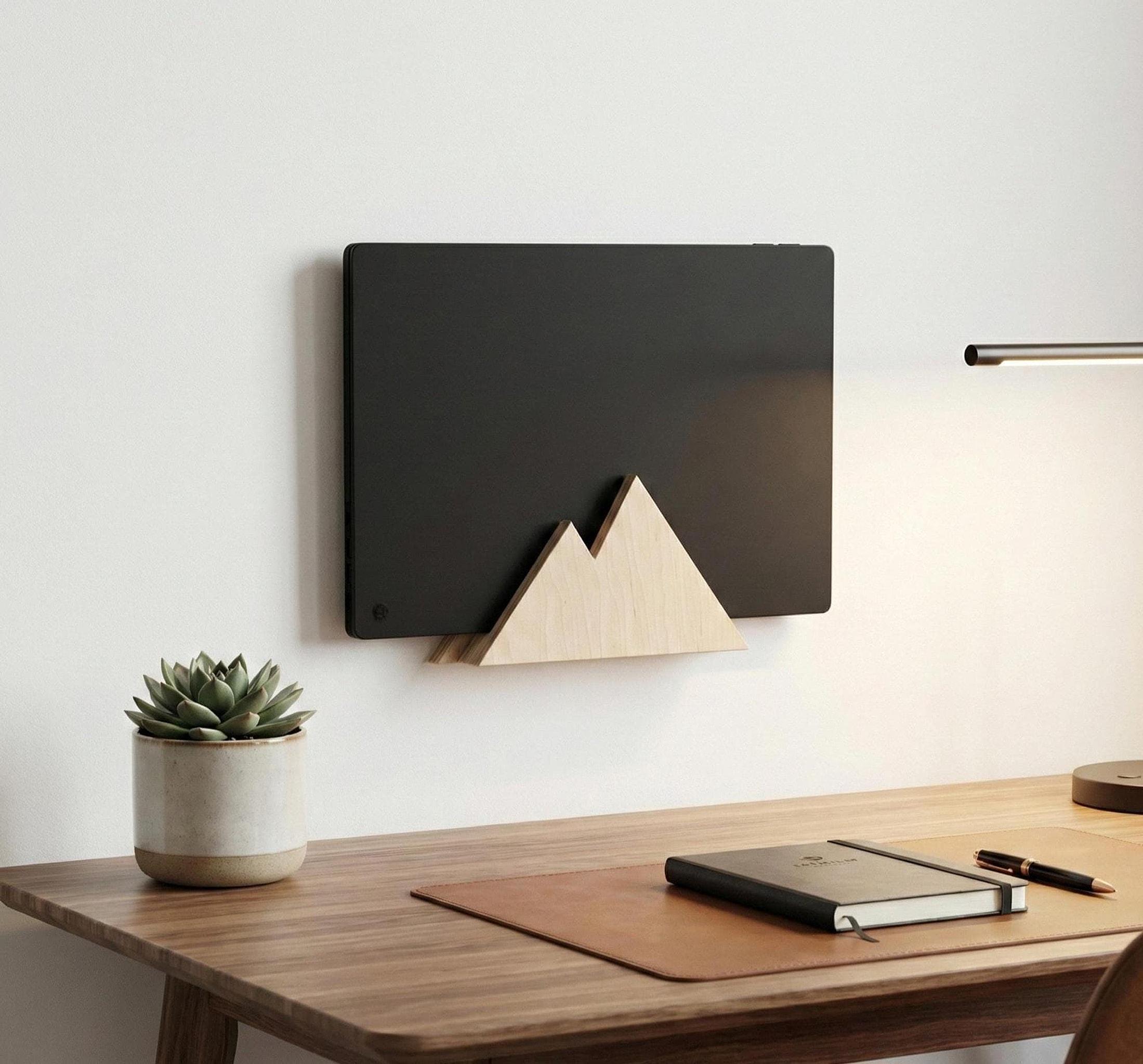 Wood Vertical Laptop Stand - Desk or Wall