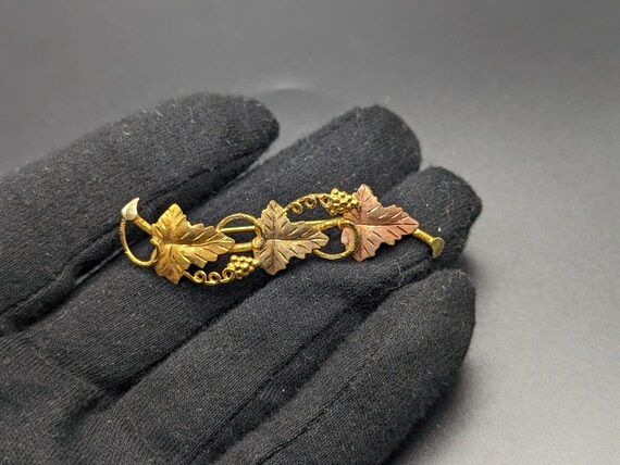 Vintage 10k Black Hills Gold Leaf Brooch, Rose & Green Gold - Etsy
