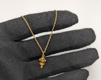 10k 12k Black Hills Gold Pendant W 14k GF Chain BHG Leaf