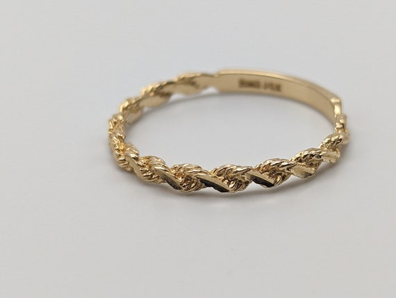 14k Cable Rope Band. 14k Gold Twist Band. 14k Yel… - image 6